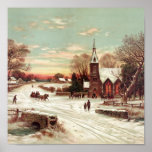 Christmas Eve Winter Scene Poster<br><div class="desc">Looking for something specific? 
 Leave a comment below on what you need and we will do our best to post it for you.
 --VintageWorks</div>