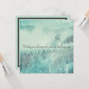 Christmas Evergreen Forest Winter Solstice Card