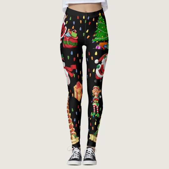 Christmas Everything Ugly Sweater Party leggings | Zazzle.com