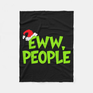 Christmas Eww People Mens Women Funny Santa Hat Gr Fleece Blanket