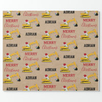 Dump Truck Construction Trucks Wrapping Paper