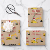 Dump Truck Construction Trucks Wrapping Paper