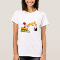 Christmas Excavator Construction Truck