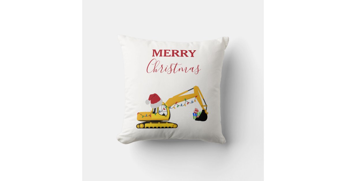 at Home Dump Truck Plush Throw Pillow