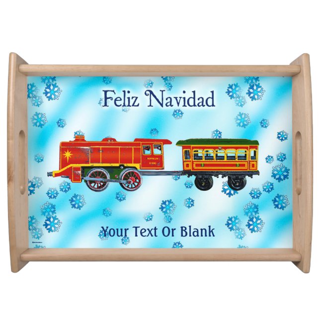 Christmas Express - Feliz Navidad Serving Tray (Front)