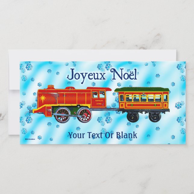 Christmas Express - Joyeux Noël Holiday Card (Front)