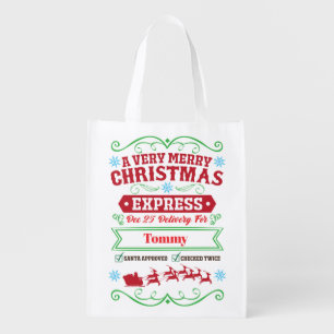 Christmas - Express - PERSONALIZE Grocery Bag