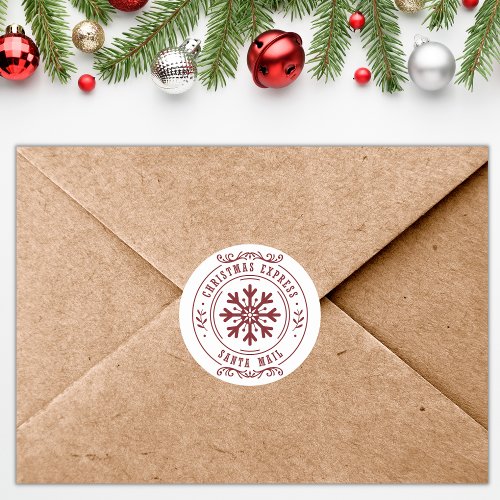 Christmas Express Santa Mail for Kids  Classic Round Sticker