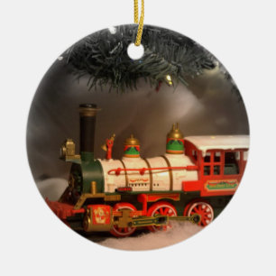 Christmas Express Train Ceramic Ornament