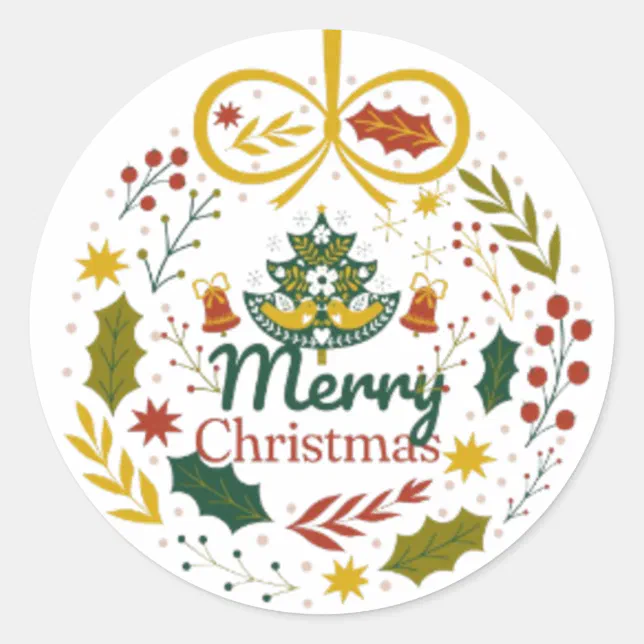 Christmas Extravaganza: A Joyous Celebration Classic Round Sticker  Zazzle