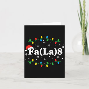 Christmas Fa(la) 8 Funny Caroling Lights Santa Hat Card