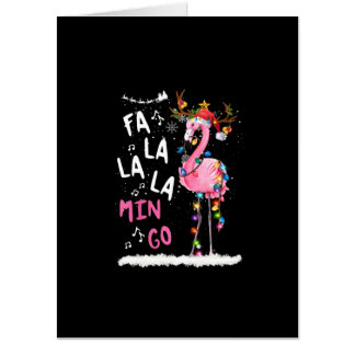 Christmas - Fa-La-La Mingo Flamingo With Christmas Card