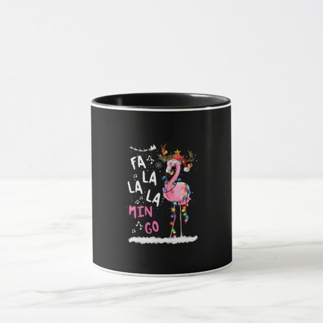 Christmas - Fa-La-La Mingo Flamingo With Christmas Mug (Center)