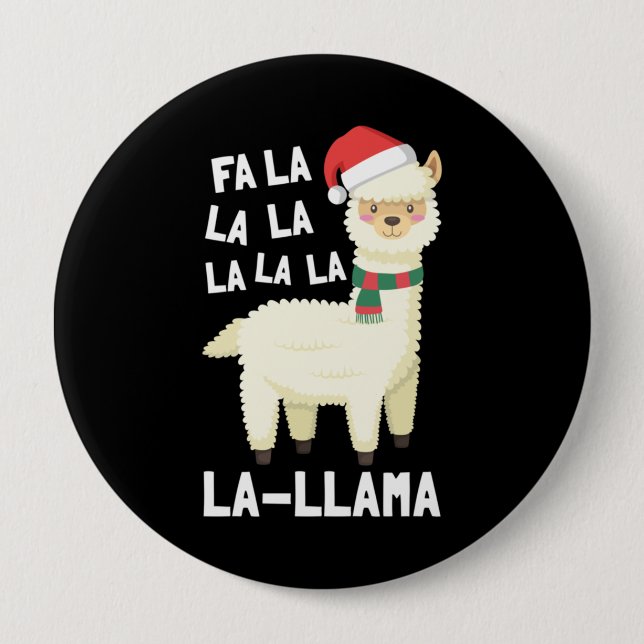 Christmas Fa La Llama Essential Button (Front)