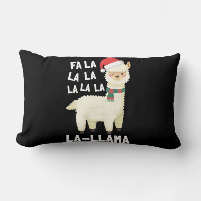 Christmas Fa La Llama Essential Lumbar Pillow (Front)