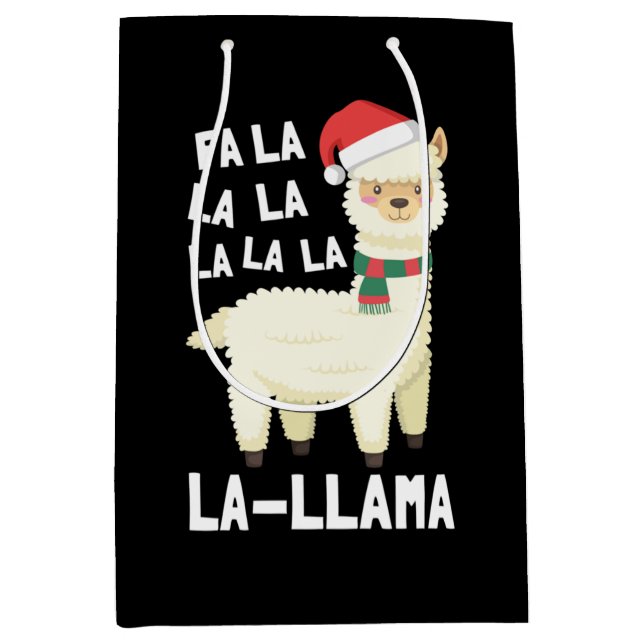 Christmas Fa La Llama Essential Medium Gift Bag (Front)