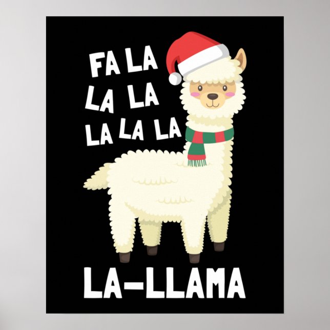 Christmas Fa La Llama Essential Poster (Front)