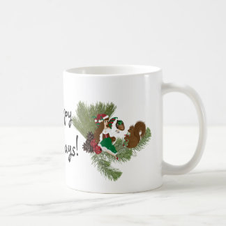 Christmas Faery and Squirrel Gift Giving Mug