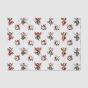 Christmas Fairies & Poinsettias Tissue Paper