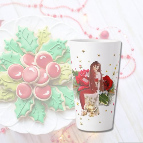 Christmas Fairy and Stars Latte Mug