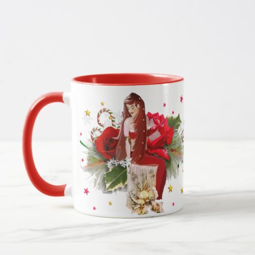 Christmas Fairy  Candy Canes Mug