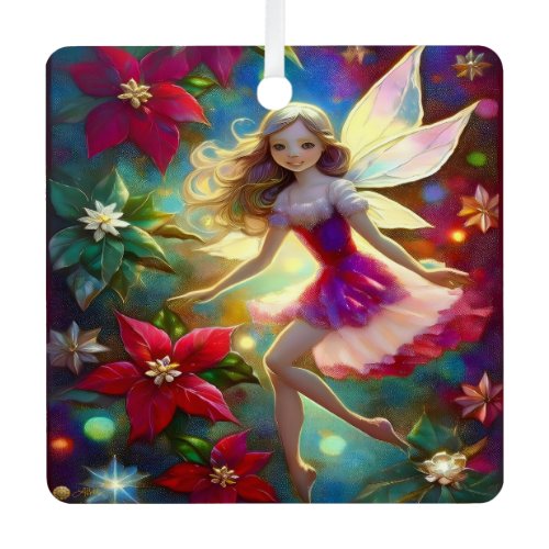Christmas Fairy Collection - Ash Blonde Hair Metal Ornament
