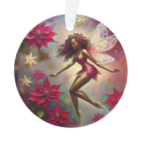 Christmas Fairy Collection - Brown Natural Hair Ornament
