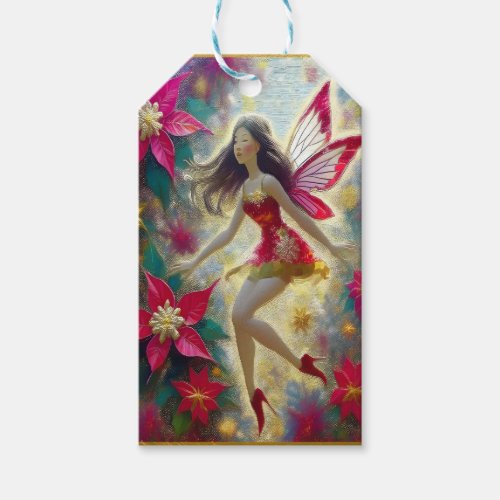 Christmas Fairy Collection _ Dark Brown Hair Gift Tags