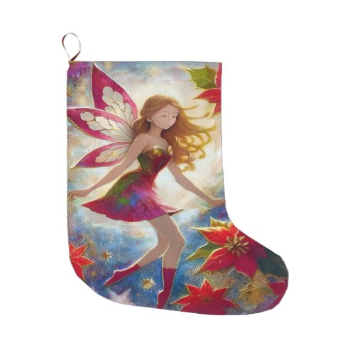 Christmas Fairy Collection _ Ginger Hair Large Christmas Stocking