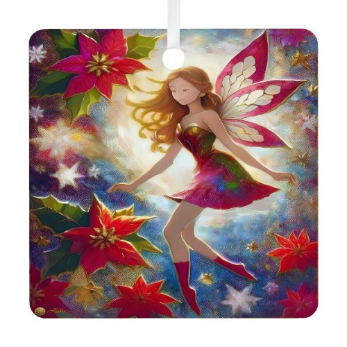 Christmas Fairy Collection - Ginger Hair Metal Ornament