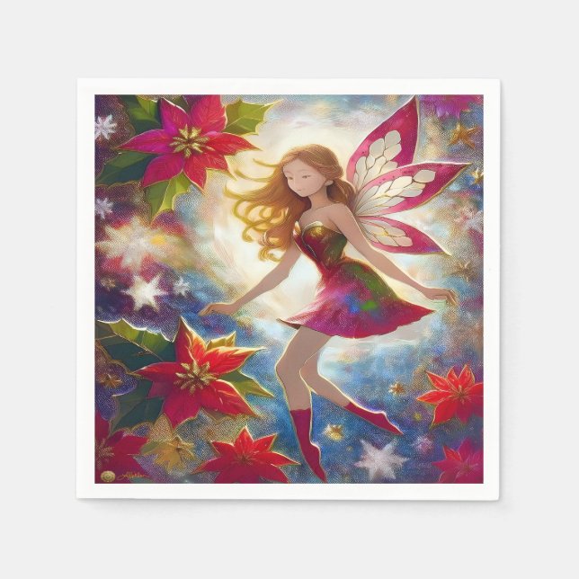Christmas Fairy Collection - Ginger Hair Napkins (Front)
