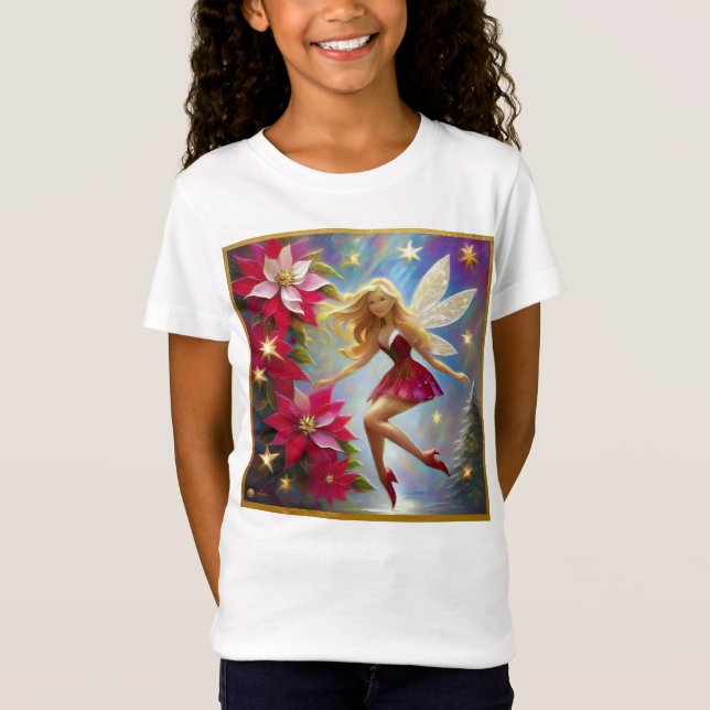 Christmas Fairy Collection - Honey Blonde Hair T-Shirt (Front)