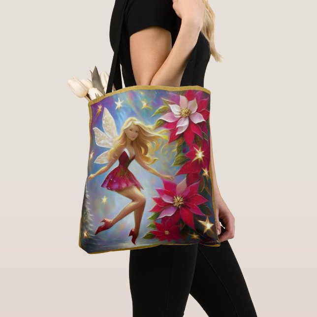 Christmas Fairy Collection - Honey Blonde Hair Tote Bag (Close Up)
