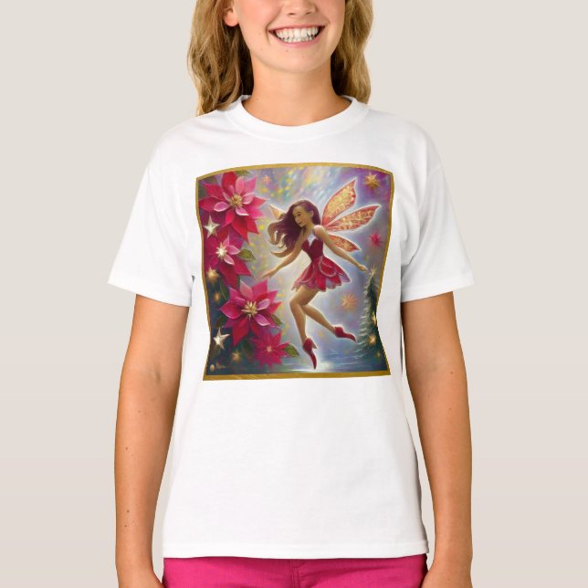 Christmas Fairy Collection - Light Auburn Hair T-Shirt (Front)
