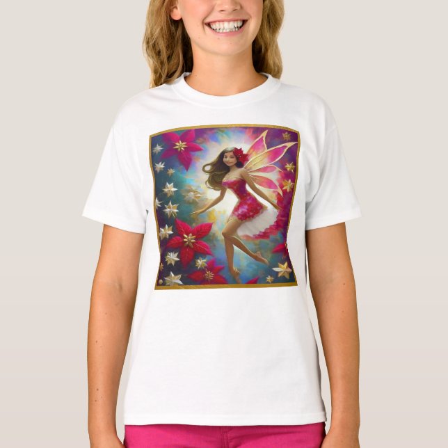 Christmas Fairy Collection - Light Brown Hair T-Shirt (Front)