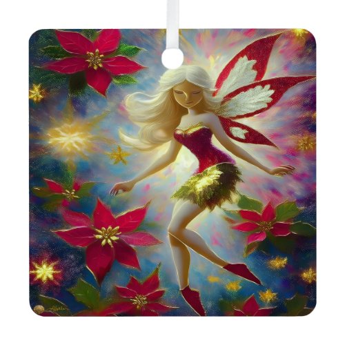 Christmas Fairy Collection - Platinum Blonde Hair Metal Ornament