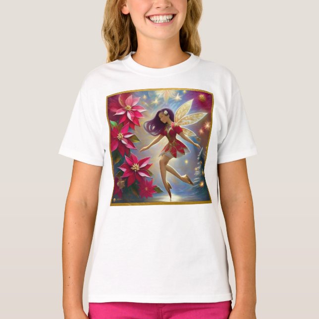 Christmas Fairy Collection - Straight Plum Hair T-Shirt (Front)