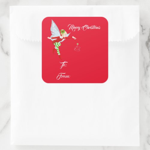 Christmas Fairy Gift Tag Stickers