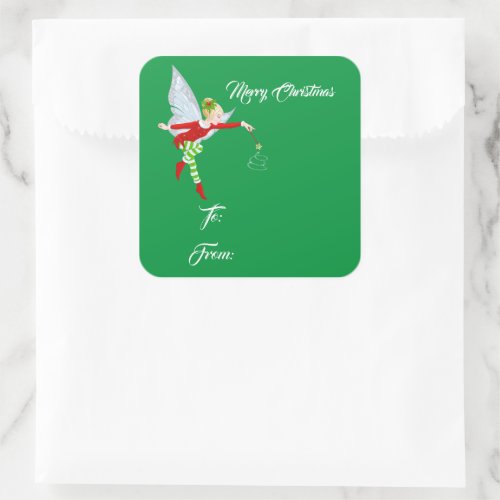 Christmas Fairy Gift Tag Stickers