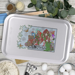 Christmas Fairy Green Toys Festive Cake Pan