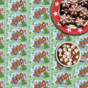 Christmas Fairy Green Toys Festive Tablecloth