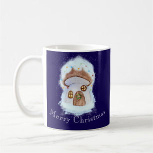 Christmas fairy house coffee mug