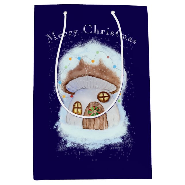 Christmas fairy house medium gift bag (Front)