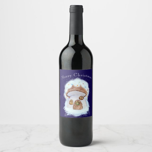 Christmas fairy house wine label (Front)