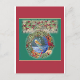 Christmas Fairy Magical Illustration Holiday Postcard
