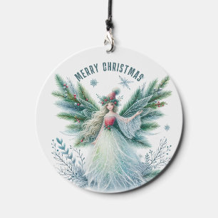 Christmas Fairy Merry Christmas Custom Text Wind Chime