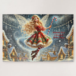 Christmas Fairy of Enchanted Winter Village Jigsaw Puzzle