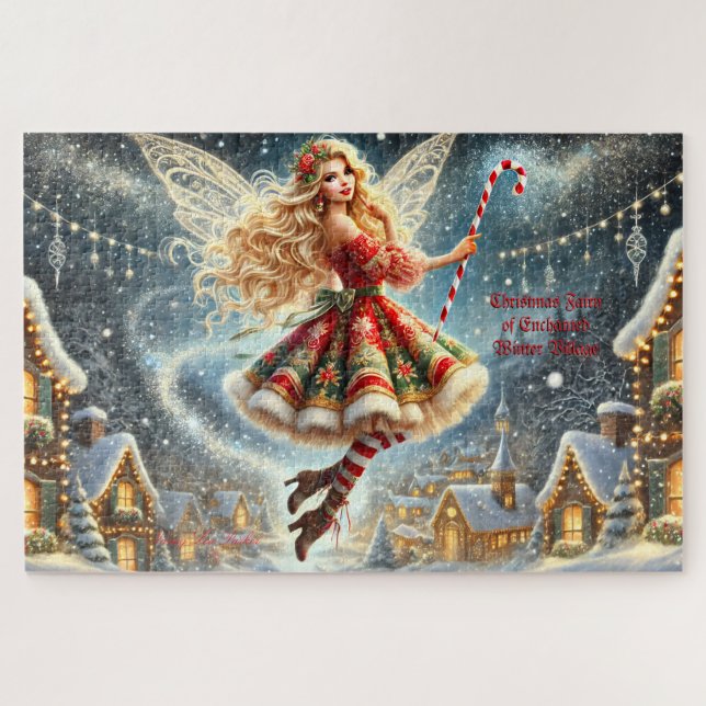 Christmas Fairy of Enchanted Winter Village Jigsaw Puzzle (Horizontal)