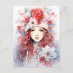 Christmas Fairy of the Flowers Holiday Postcard