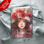Christmas Fairy of the Peonies Card